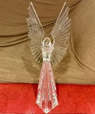 Acrylic Angel Figurine 16 Inches. Note: There Are No Arms On The Angle Figurine