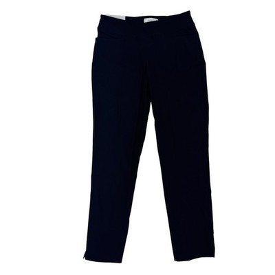 Lady Hagen Pull On Ankle Pants Black Easy Shaper Missy Size 6 Golf Stretchy NWT