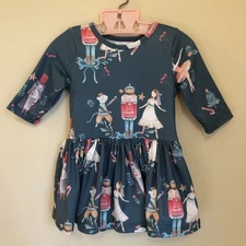 Mila & Rose Dress Snap Bodysuit Girls 12-24M Christmas Nutcracker Ballet Twirl