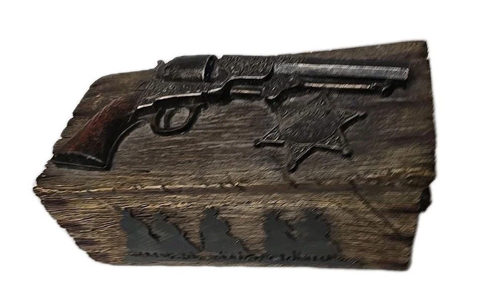 Western Style Trinket Jewelry Box Chest with Lid - Image 2 of 4