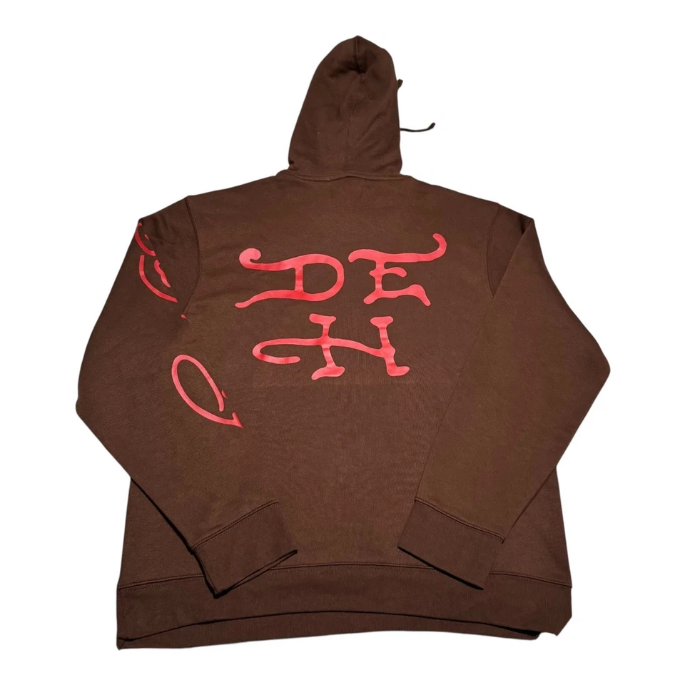 NWT Ed by ED Hardy Panther Snake Double Sided Brown Hoodie Sweatshirt Mens Large - Image 4 of 4