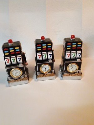 Set of 3 SLOT MACHINE Nikko CLOCK 777 Winner,  Timezone Co. All in VGC, AS Is