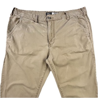BKE Buckle Jake Chino Pants Men 38x31 Khaki Beige Casual Stretch Straight Work