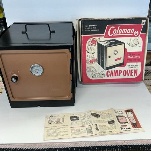 Coleman 5010A700 Folding Camp Oven Stove W/ Original Box Instructions Vintage