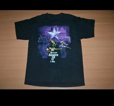 Vintage BRYAN ADAMS 18 Til I Die Tour Concert Shirt Black Unisex S