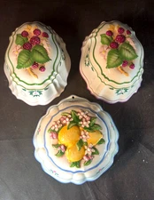 Set of 3 Franklin Mint Le Cordon Bleu Jello Molds Lemon Raspberry