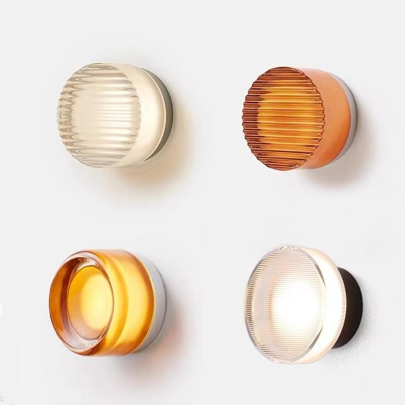 Applique LED Moderna Rotonda Vetro - Lampada Muro Soggiorno