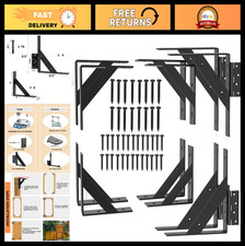 Heavy Duty Anti-Sag Gate Kit - 2 Sets Adjustable Corner Brace Bracket Hardware f