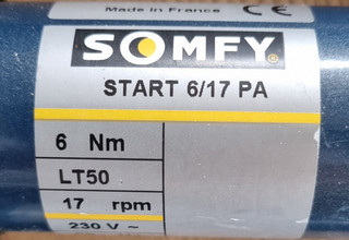Somfy Rollladenmotor LT50 START 6/17 PA 6 Nm 17 rpm 230V Blau Schwarz