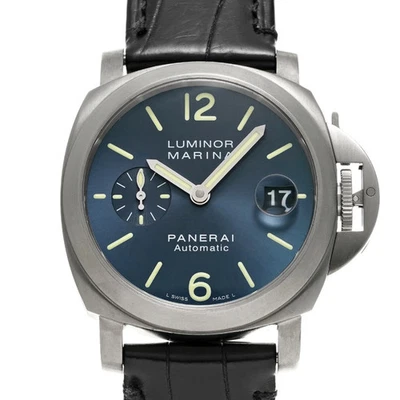 PANERAI Luminor Marina PAM00282 Blau Herrenuhr gebraucht #4107 - Bild 1 von 4