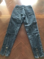 vtg 80s 90s Jordache high rise zipper jeans black acid wash grunge