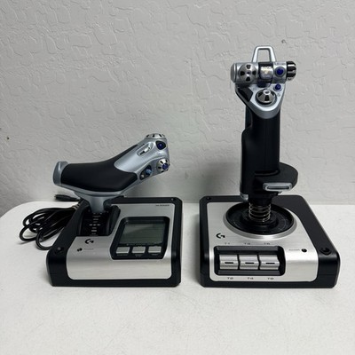 Logitech X52 HOTAS Flight System 3D Twist MFD Wired PC Joystick, Black/Silver