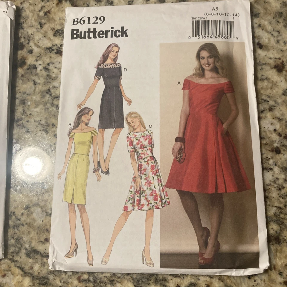 Lot Of 2 NEW Misses Butterick Dress Patterns Long/Short Sleeves Sizes 6-14 - Image 4 of 4
