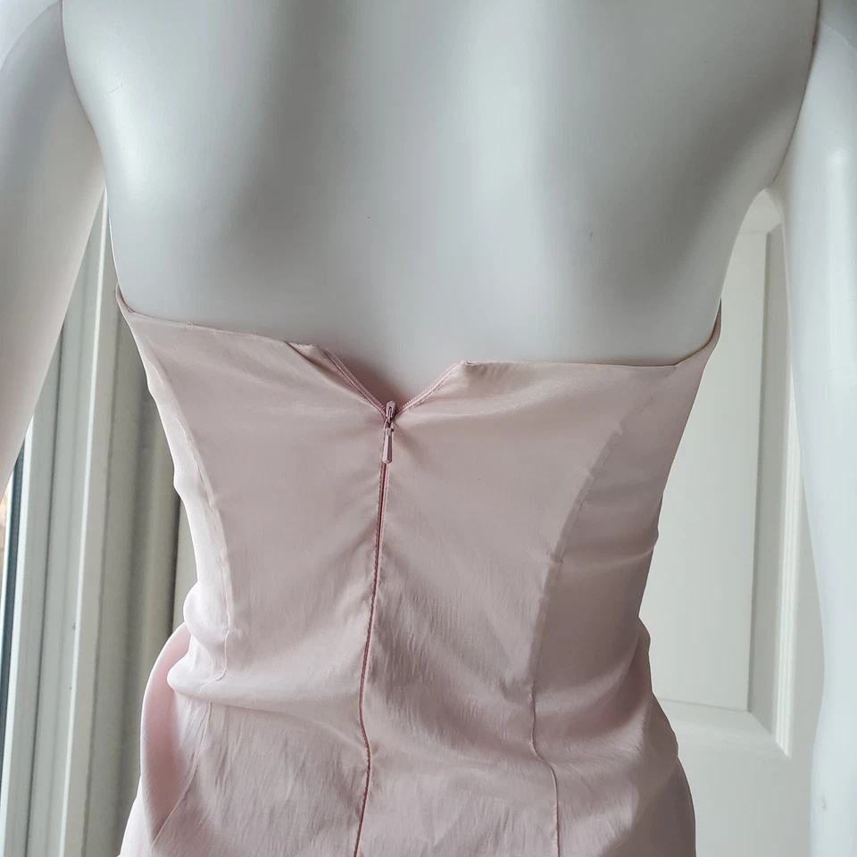 Mini Vestido de Cóctel Jessica McClintock Vintage Rosa Talla 6 Noche Floral Foto 3 de 4