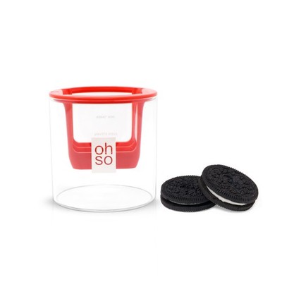 OHSO Little Cookie Dipper - 8 Oz Glass, Oreo Cookies Dunker Funnel, 4 Milk Di...