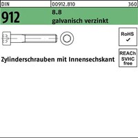 Zylinderschraube DIN 912 Innen-6Kt M4X40 8.8 Galv.Verz. 500St.