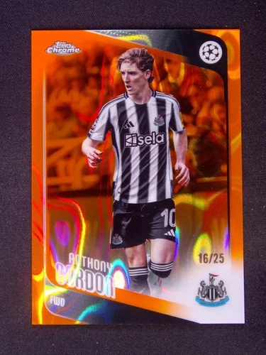 2025-26 Topps Chrome UEFA Anthony Gordon #159 Orange Lava /25