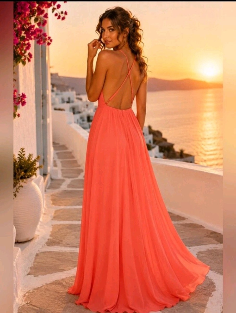coral maxi bridesmaid dress Coral Bridesmaid Dress, Pink Bridesmaid Dress, Coral Wedding, Coral Dress,  Salmon Pink Dress, Coral Long Dress, Coral Infinity Dress, Coral