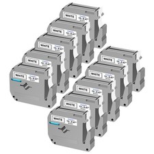 10PK PT-M95 Fit Brother P-touch 12MM Label Tape M-K231 MK231 M231 Black on White