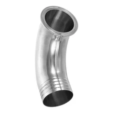 90 Degree Elbow Tri Sanitary Clamps Hose Barb 2-1/2" Tube 77.5mm Ferrule