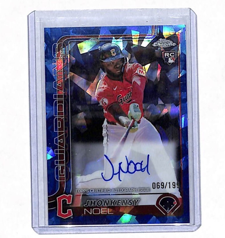 2025 Topps Chrome Sapphire Jhonkensy Noel 69/199 Auto Rookie Card Guardians