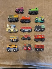Thomas the Train Friends Magnetic Wooden Railway Trains, Cars And More 14 Pc