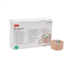 3M Micropore Surgical Tape 1" x 10 Yd 1533-1 10 Boxes 12 Rolls/Box