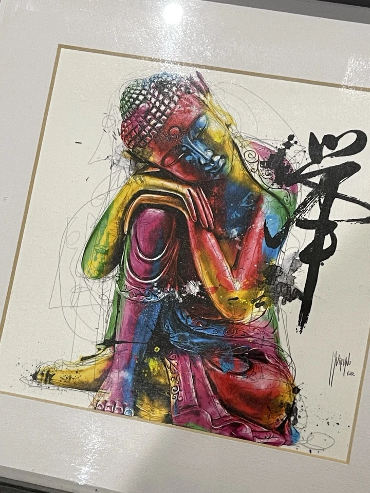 PATRICE MURCIANO Framed 3D Liquid Art Print  "BUDDHA” 25cm x 25cm) - Image 2 of 4