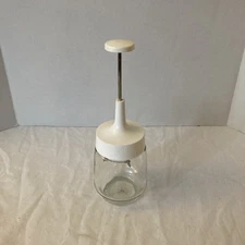 Vintage Gemco Food Nut Chopper USA Stainless White Kitchen Complete Very Nice