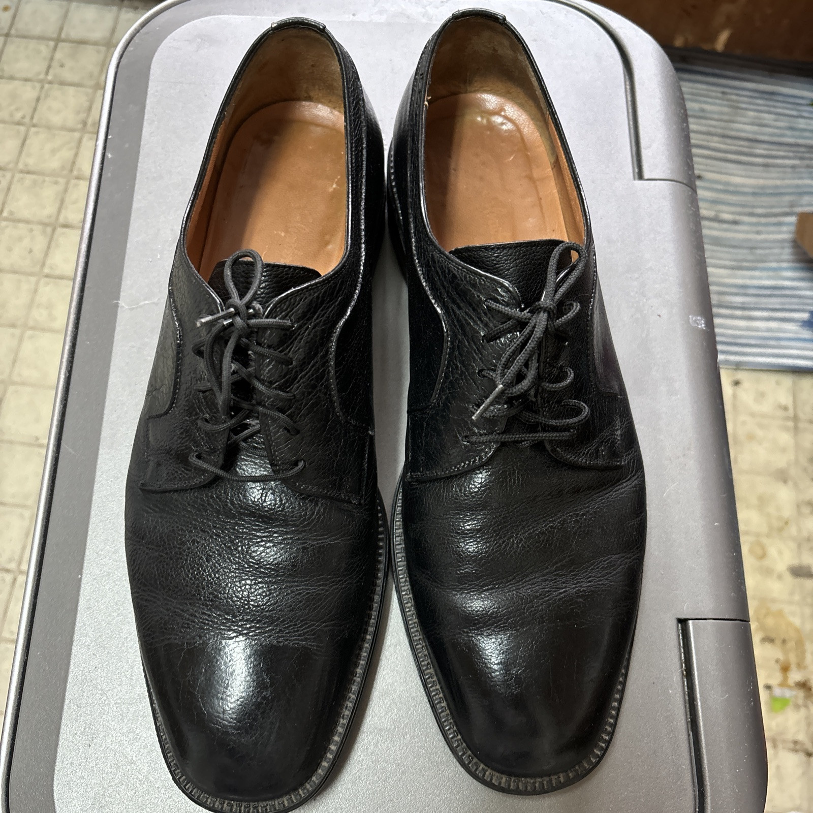Salvatore Ferragamo Studio Black Leather Cap Toe Oxford  display picture 2