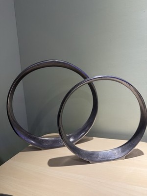 Uttermost Orbits Ring Sculptures Nickel Set of 2