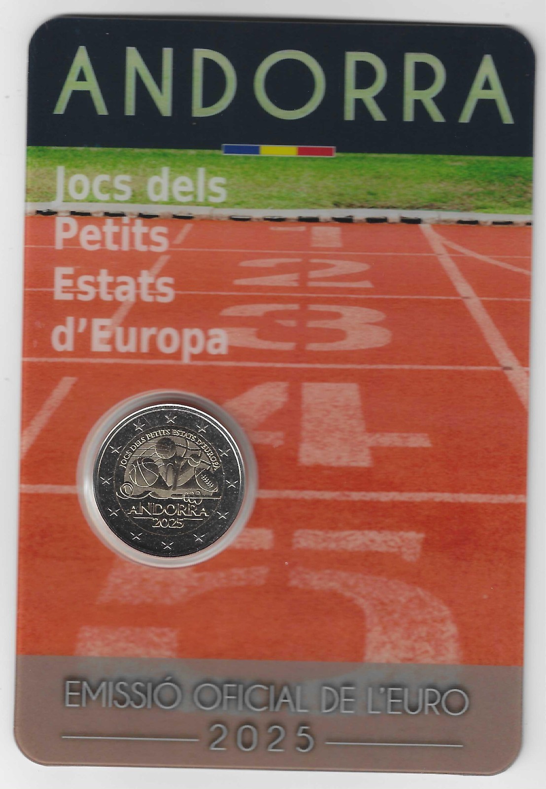 Coincard ANDORRE 2 euros 2025 / Jeux petits états d' Europe / BU / état neuf