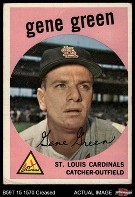 1959 Topps #37 Gene Green Cardinals 2 - GOOD