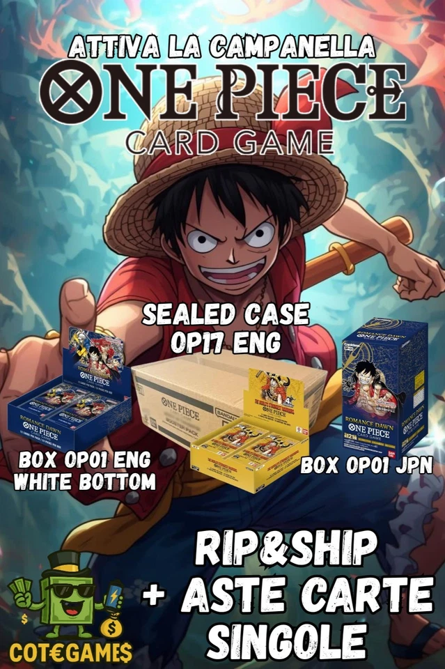 [HIGH END] ONE PIECE TCG 🏴‍☠️ SEALED CASE OP17 + 50 AUCTIONS 🦜