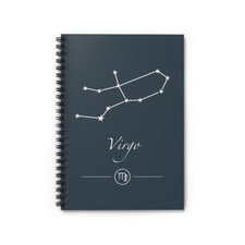 VIRGO Zodiac Constellation Writing Journal Diary Notebook Birthday Gift