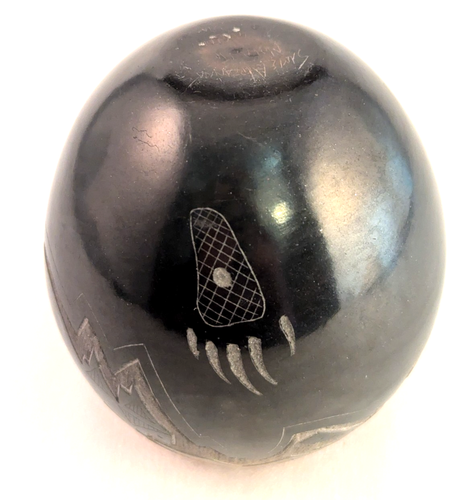Santa Clara Pueblo Avanyu Pottery Sammy Naranjo 3.25" Signed Mini Vase & COA - Picture 6 of 10