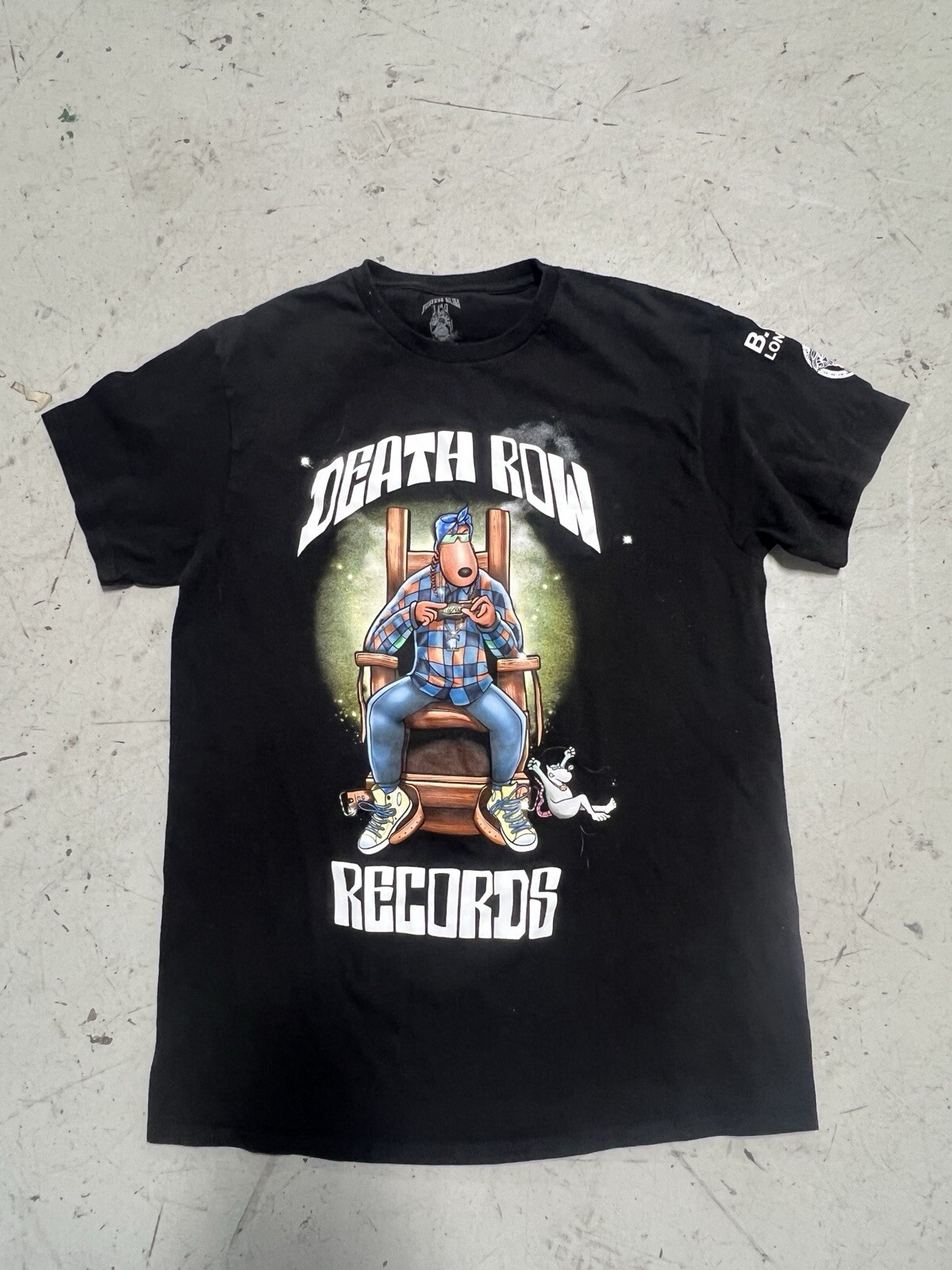 FILA T shirt Snoop Dogg Death Row Records uomo piccola nera manica corta.