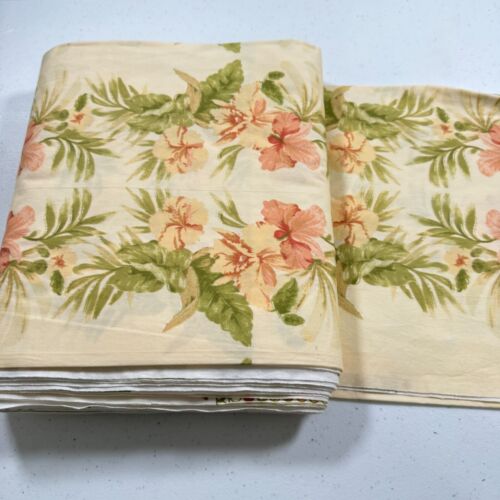 vintage croscill fabric red pink tropical floral 44x308 8.5 yards 2005 y2k - Picture 2 of 12