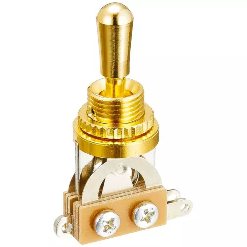 NEW GOLD Straight SHORT 3-Way Toggle Switch for Gibson Epiphone Les Paul Guitar
