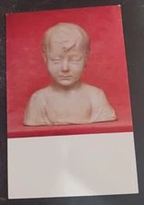 vtg postcard art The Christ Child bust sculpture Desiderio Da Settignano unposte