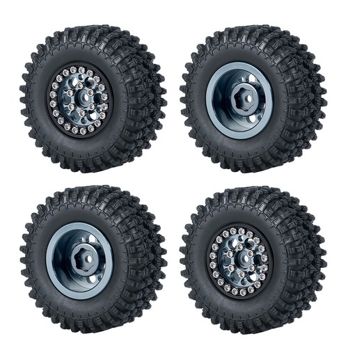 1:24 Alloy Beadlock Wheel Rim & Tires for Axial SCX24 AXI90081 AXI00001/2 RC Car - Bild 14 von 24