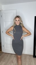 Grey Work Wear Dress For Woman