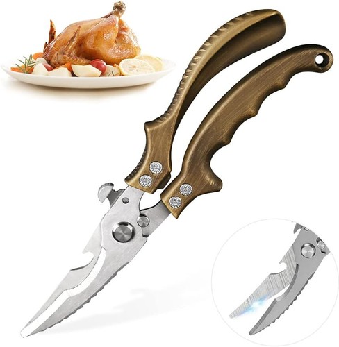 Geflügelschere Küchenschere Edelstahl Mehrzweckschere Geflügelschere Geschenk - Bild 5 von 13