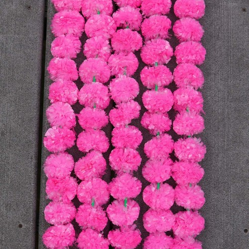 5 Pcs Artificial Marigold Flower Garlands Vine Wedding Indian Event Decoration - Imagen 24 de 51