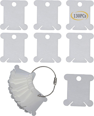 130 PCS Plastic Floss Bobbins -Embroidery Floss Winder-Embroidery Thread Holder