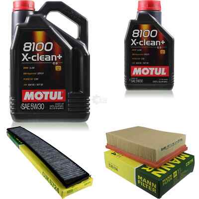 MOTUL 6 L 5W-30 MOTOR-ÖL+MANN-FILTER für BMW 3er Cabriolet E46 330 Ci 323 Coupe