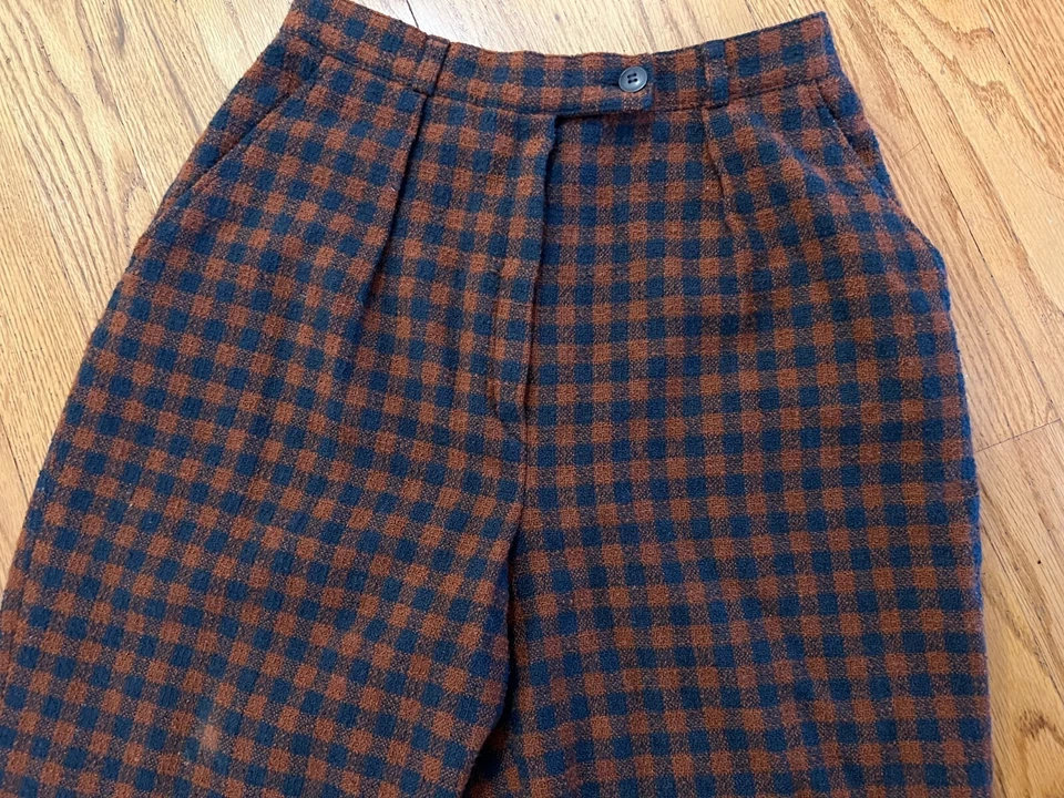 VTG 70s Mondi Plaid Pants Women's Size 36 (US 6) Tartan Germany Grunge Hipster - Image 4 of 4