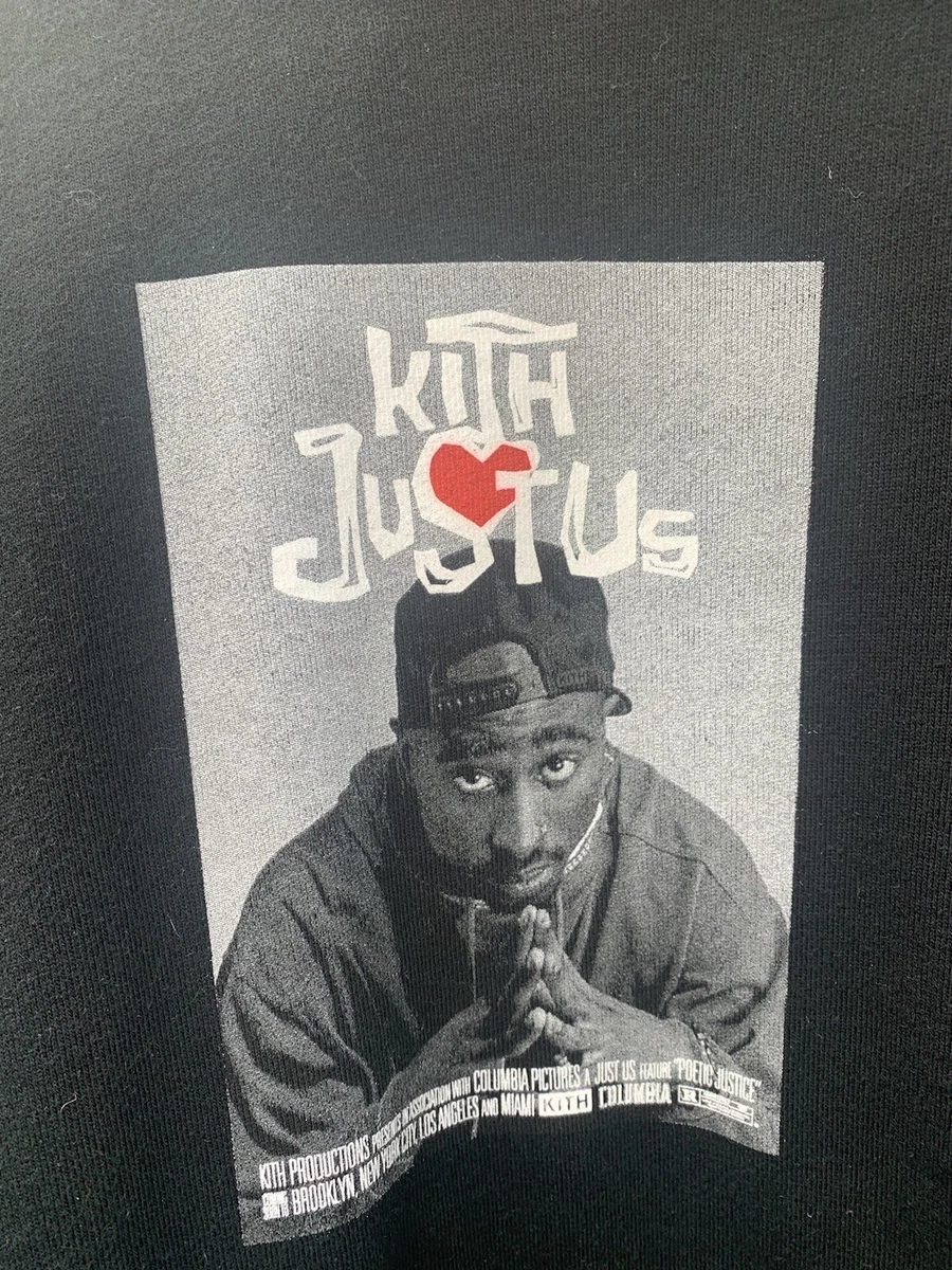 送込 XXL KITH POETIC JUSTICE HOODIE 2PAC