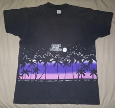 VTG 80s SOUTH OF THE BORDER T SHIRT LARGE DOUBLE SIDED SINGLE STITCH SUNSET MOON