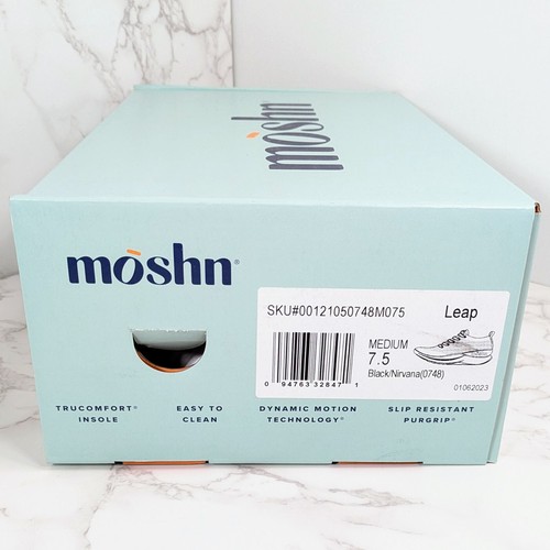 moshn Leap Orthotic Walking Athletic Shoe Black/Nirvana Size 7.5 NEW IN BOX $170 - Picture 11 of 11